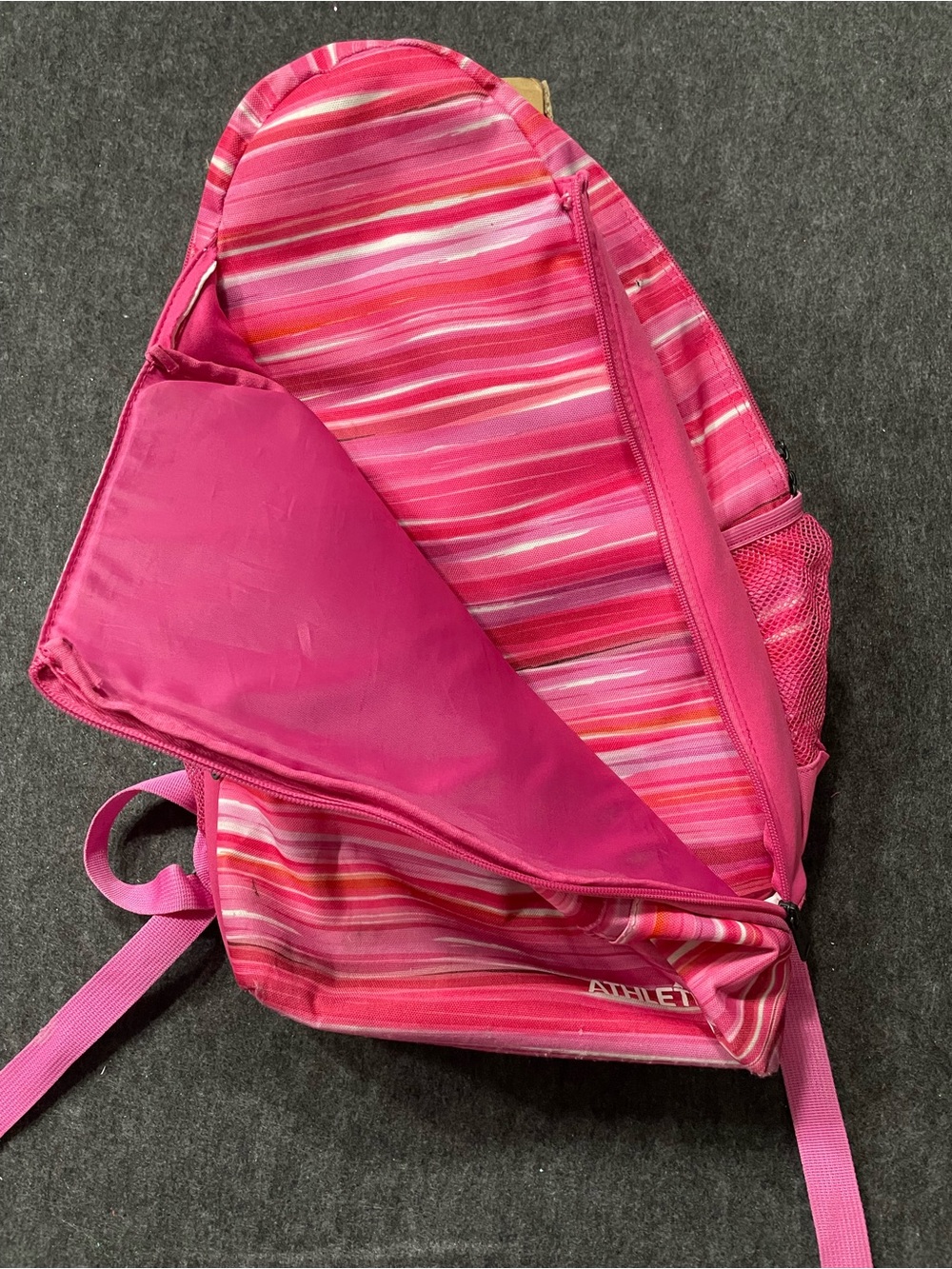 Pink Striped Backpack - Picture 3 of 10